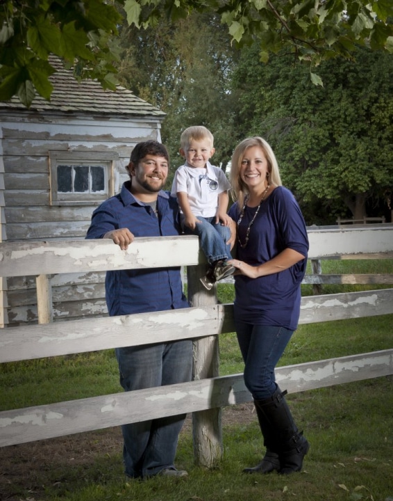 A family picture outdoors at Addison Photography.