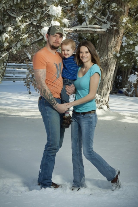 A family picture outdoors at Addison Photography.