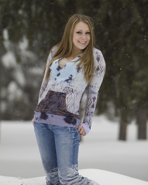 Shelby braving the snow in the South Hills.