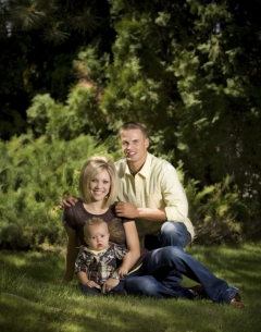 A family picture outdoors at Addison Photography.